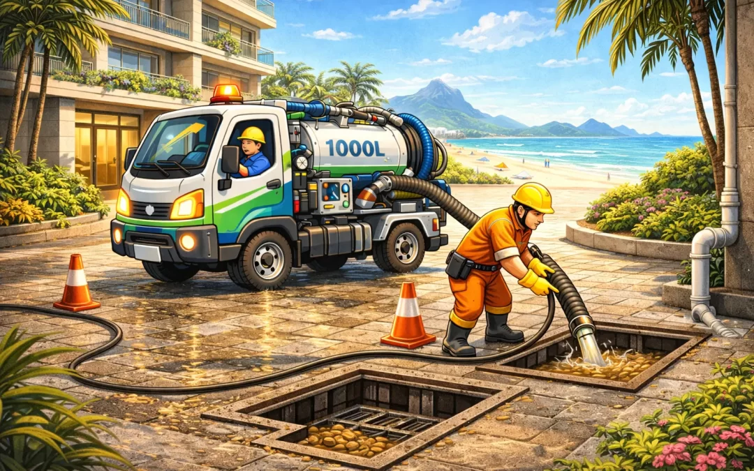 Desentupimento para condomínios com pouco espaço RJ