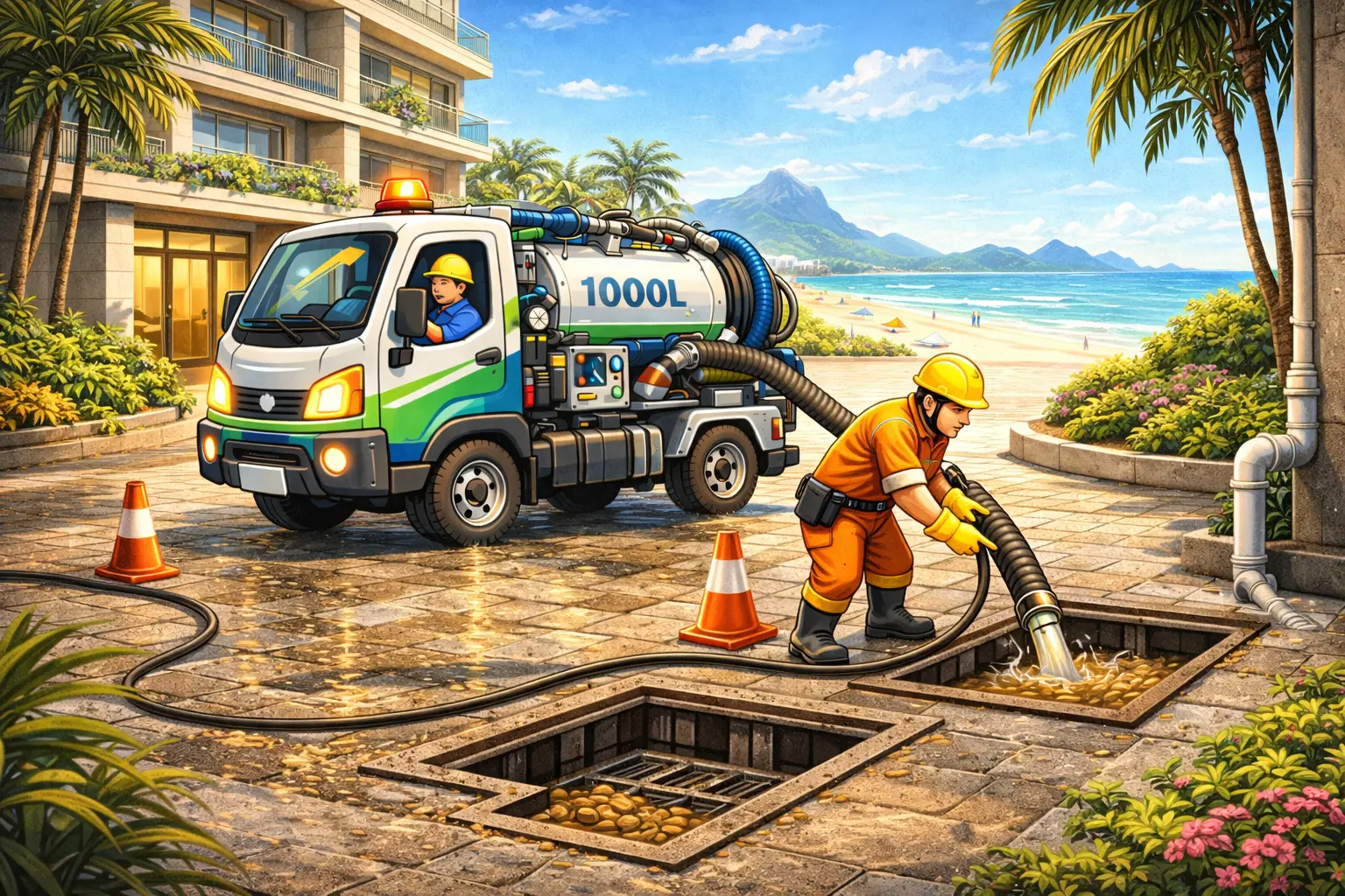 Desentupimento para condomínios com pouco espaço RJ