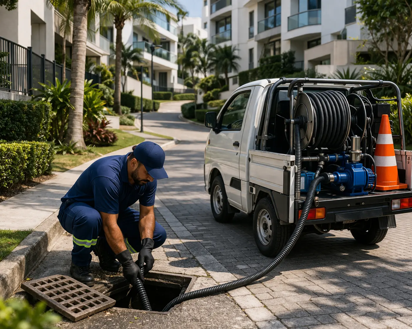 Acessibilidade para serviços de desentupimento em regiões de difícil acesso com veículos compactos RJ