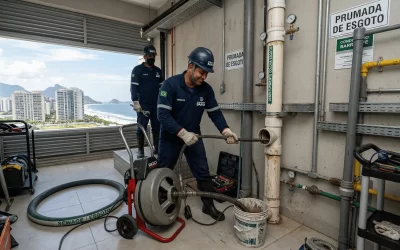 Desentupimento de coluna de esgoto em condomínios na Barra da Tijuca
