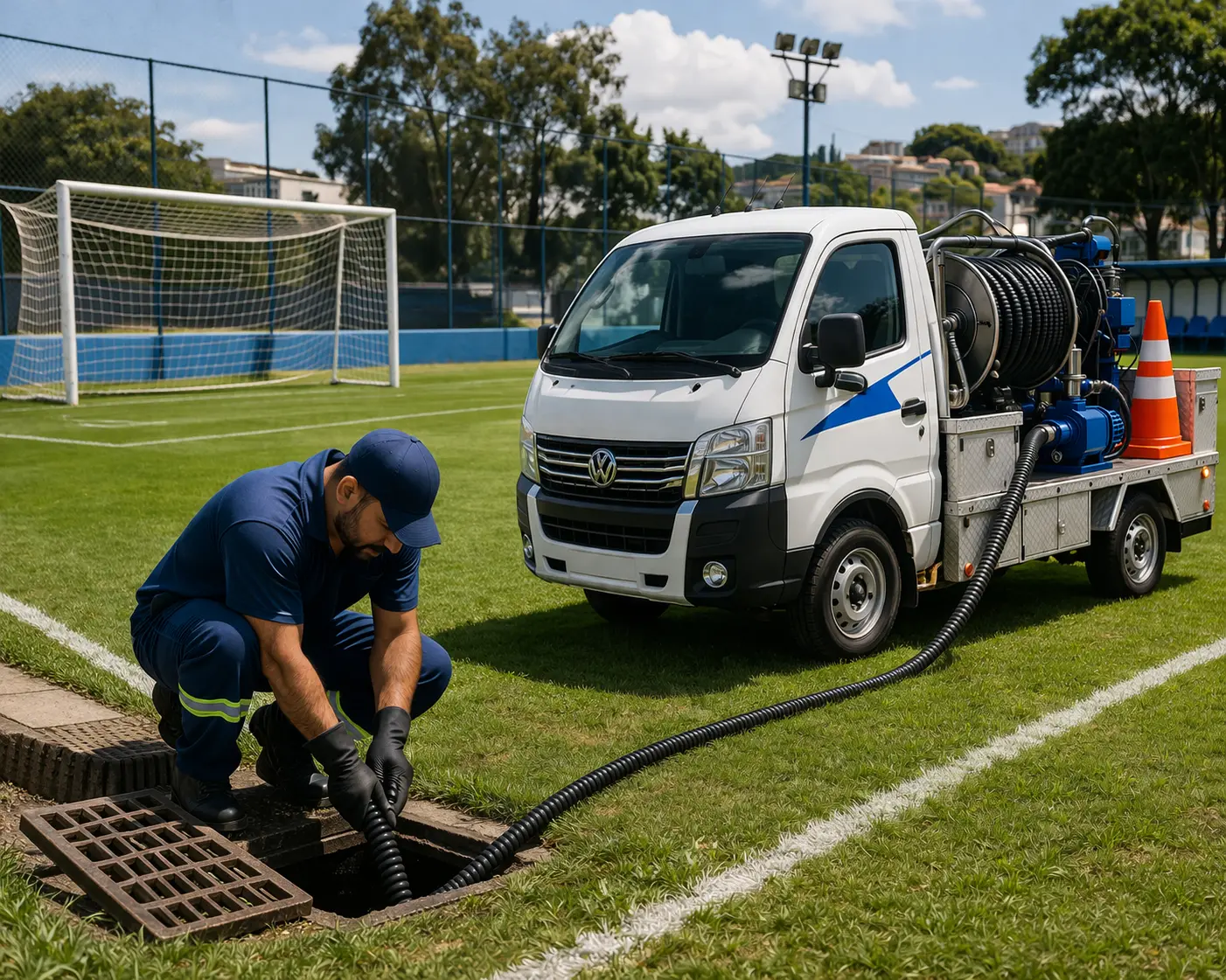 Integração de pequenos veículos para o serviço de desentupimento RJ.