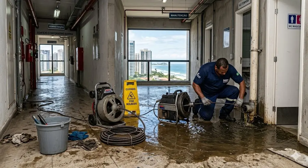 Problemas recorrentes de esgoto em prédios comerciais no Rio de Janeiro