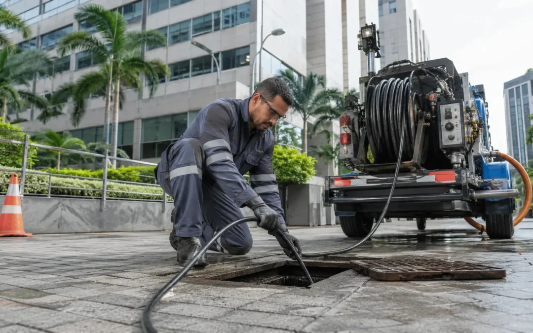 Desentupimento técnico em prédios comerciais de Jacarepaguá